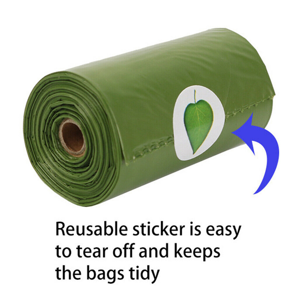 16Pieces Dog Poop Bags with Dispenser Unscented Refills Outdoor Travel