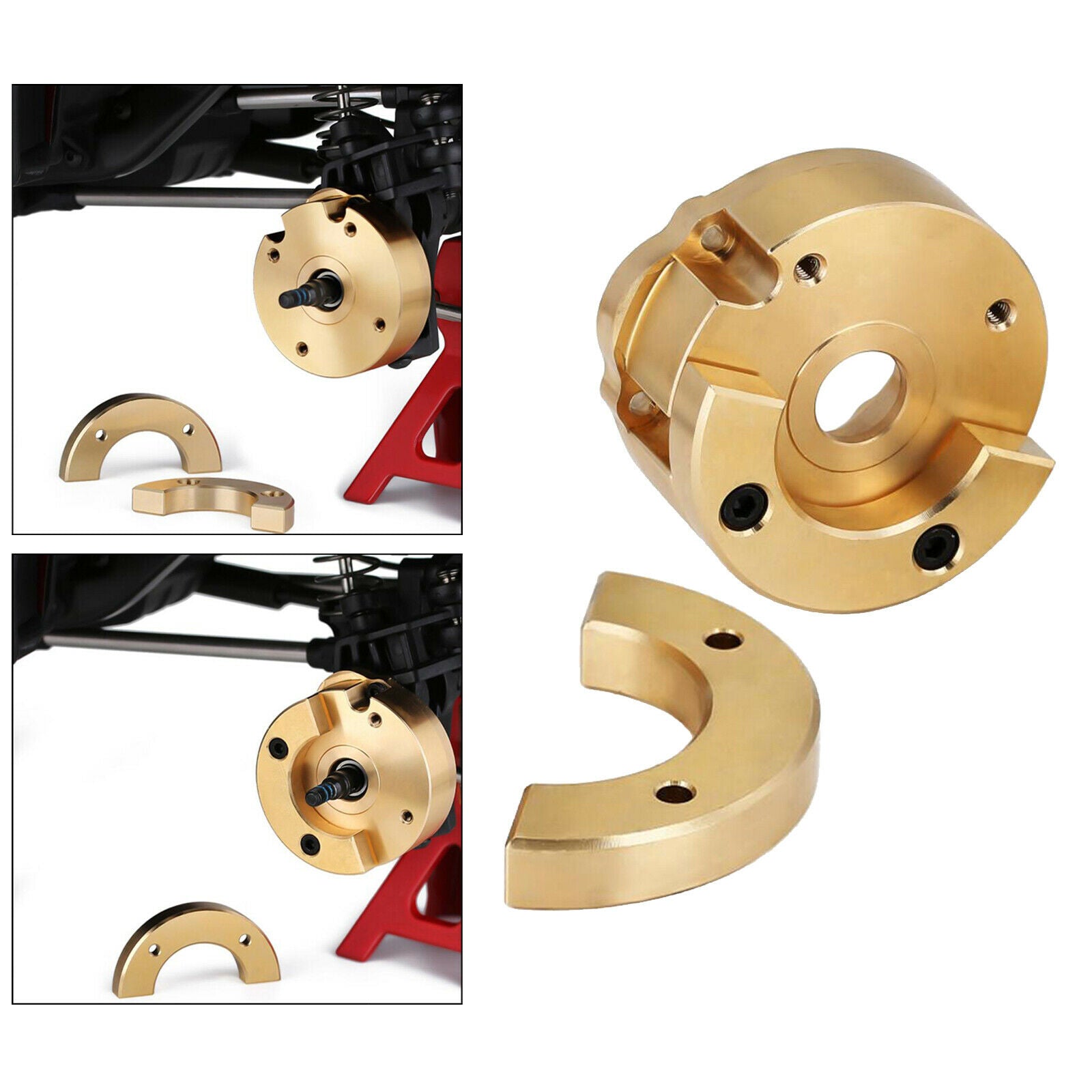 Brass Outer Portal Drive Housing Weights For 1:10 Scale RC Car Vehicle Acc