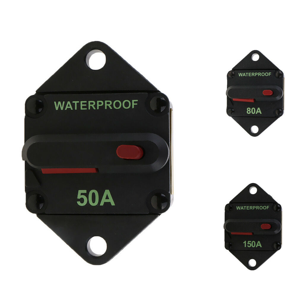 50A AMP Circuit Breaker Car Marine Stereo Audio Inline Replace Fuse 12V-24V