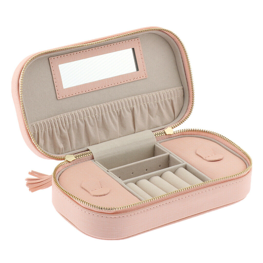 Portable Jewelry Storage Box Multi-functional Rings Earrings Organizer Case