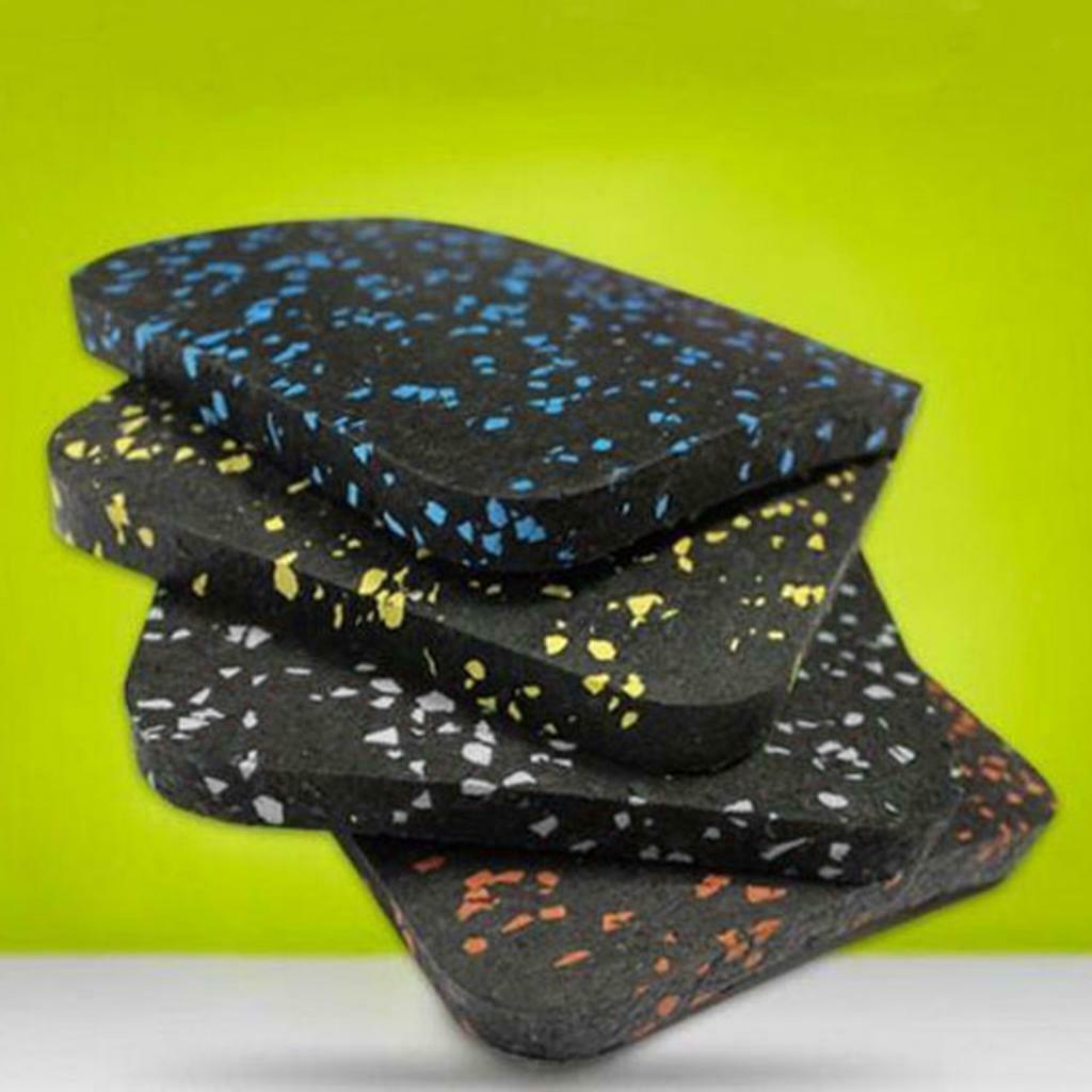2X 2Pcs Treadmill Shock Absorbing Mat Rubber Office Workout Floor Pad Black