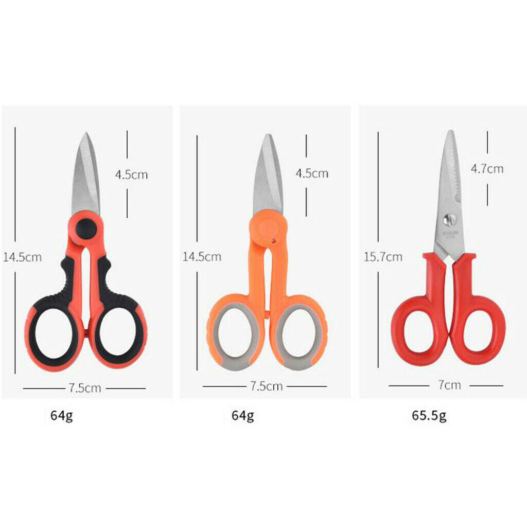 Electrical Scissors Cut Crimpper for Cables Tool w/ Cover 14.5x7.5cm, Red