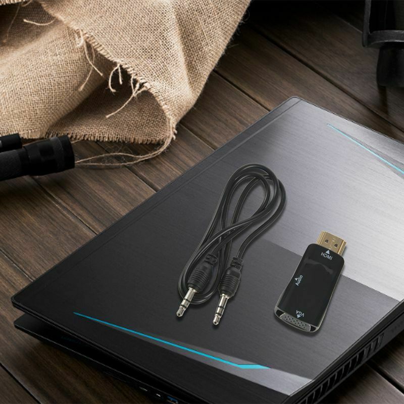 1080P MI Male to VGA Female Adapter Video Converter with Audio Output N3 Bl O9Z5