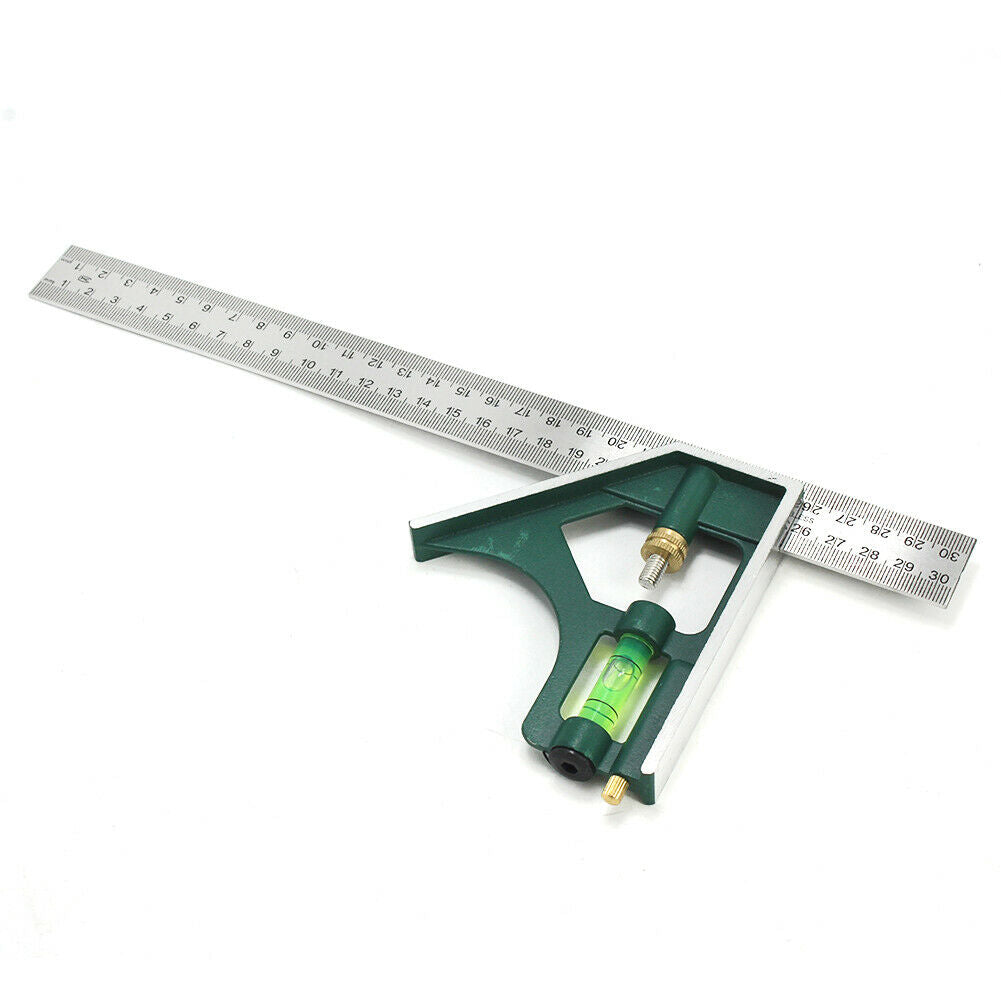 45 / 90 Degree Combination Square Angle Ruler Protractor Measuring Tools @