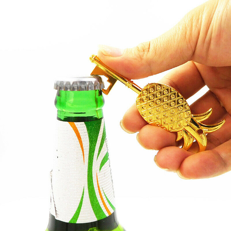 2PCS Creative Glod Bottle Opener Pineapple Beer Personalized Kitchen Tool.l8