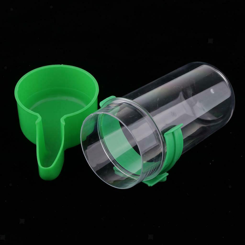 1pcs Plastic Bird Water Tube Feeder Water Bottle for Aviary Budgie Pigeon Green