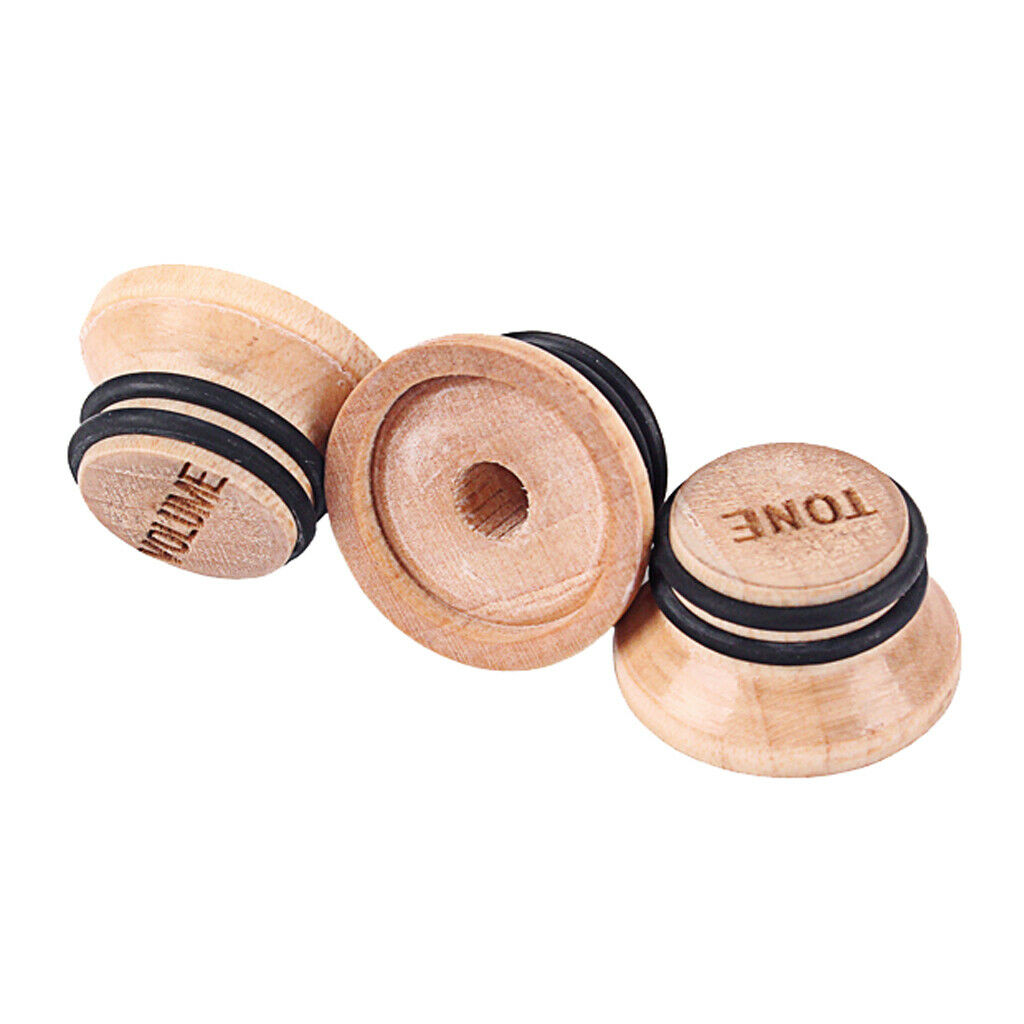3 Pieces MAPLE Speed Volume Tone Control Knob for Electric Guitar Bass Parts