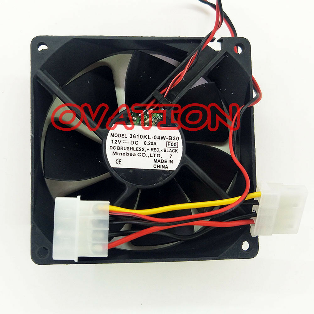 For NMB 3610KL-04W-B30 92x25mmBrushless casing Fan Fan Radiator Molex DC-12V
