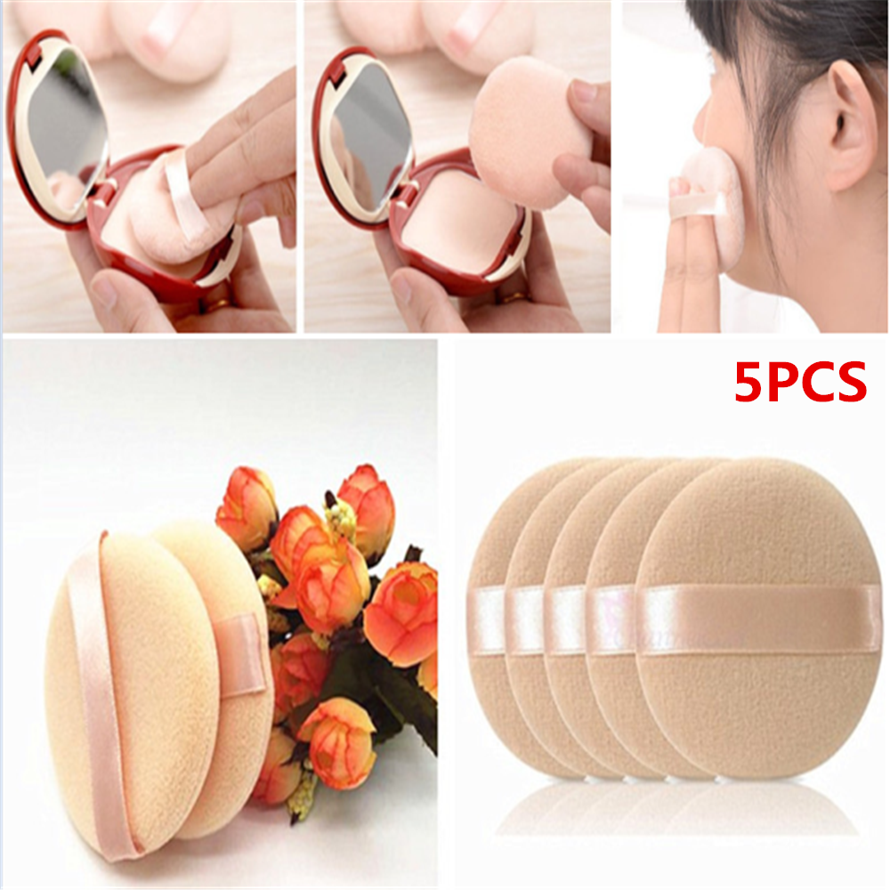 5PCS/Set Facial Beauty Sponge Powder Puff Pads Face Foundation Makeup Tool 5cm