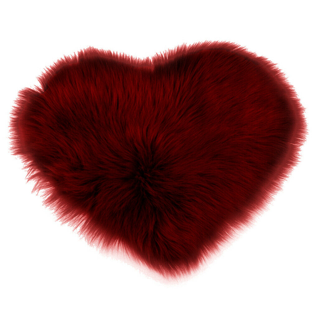 Red &Violet Super Soft Warm Heart-shaped Wool-like Plush Throw Pillow Case