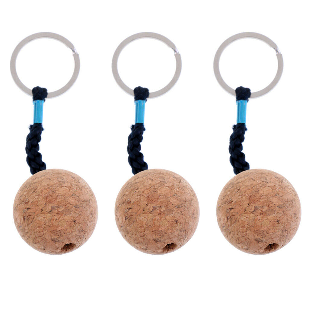 3x   Floating   Cork   Keyring   Water   Ball   Sailing   Boat   Canoe   Kayak
