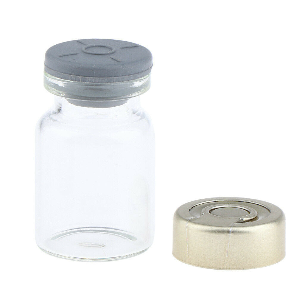 40x Empty Sterile Glass Sealed Serum Vials Bottles Powder Container 5ml/10ml