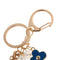Charm Casual Faux Leather Tassel Keychain Bag Pendant Purse Decor Royal Blue