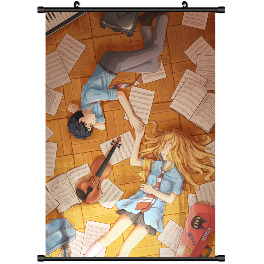 Anime Your Lie in Apirl Shigatsu wa Kimi no Uso wall Poster Scroll 3249