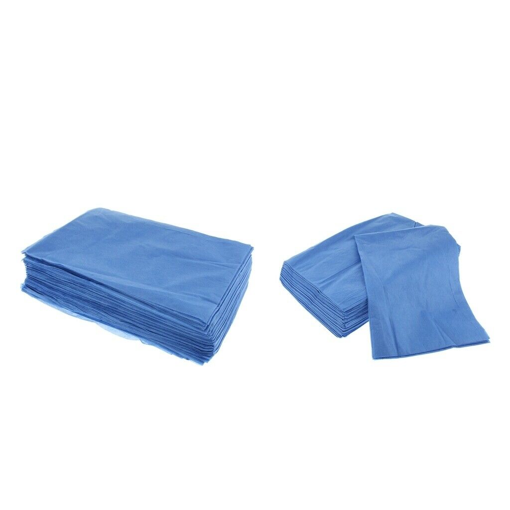 40 Piece Non-woven Disposable Massage Table Sheet Bed Cover Waterproof Blue