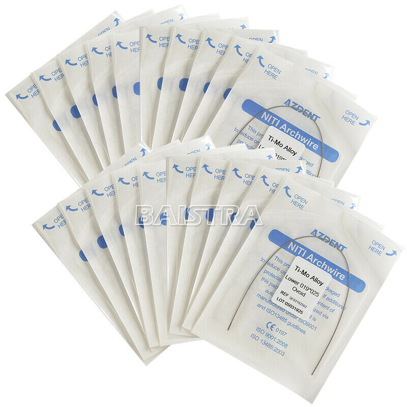 200X AZDENT Dental Orthodontic Beta TMA  Arch Wire Ti-Mo Alloy 19X25 Lower