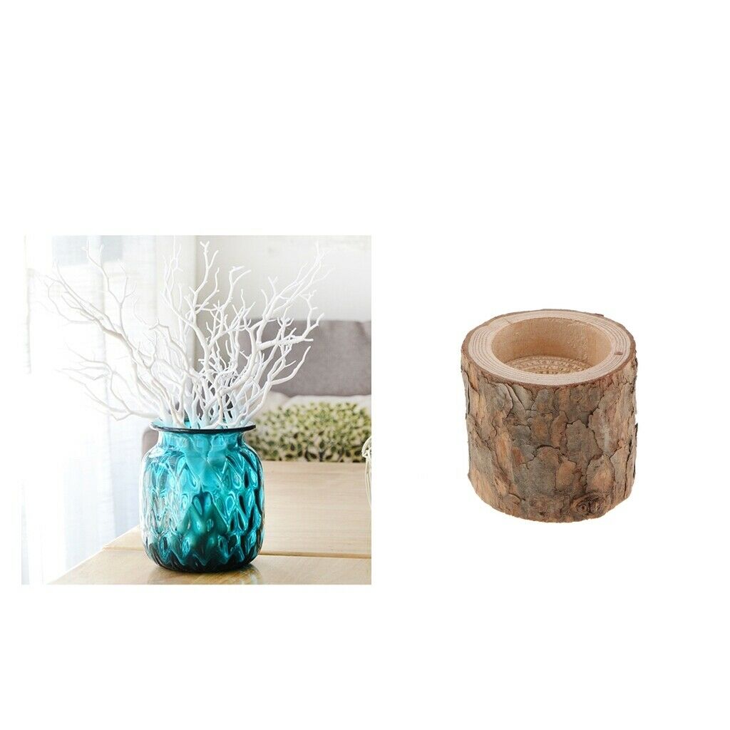 Wooden Candle Holder Tea Light + Creative Simulation Branches Table Decor
