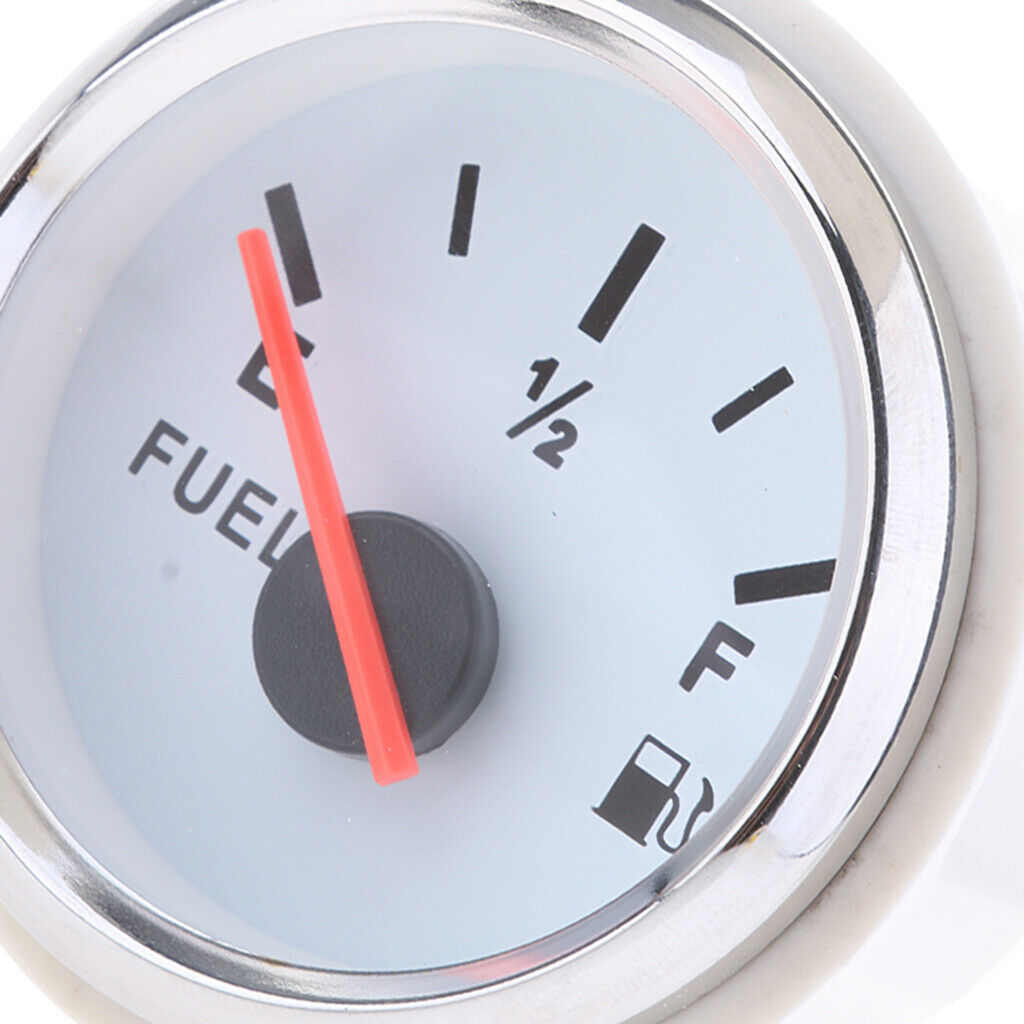 LED 52MM Fuel Level Gauge 0-90 ohms 9-32VDC For Car Truck Motorcycle Boat