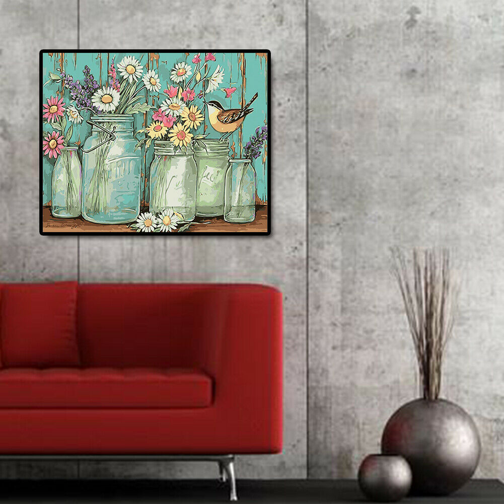 Vase Oil Painting By Numbers Digital Painting On Canvas Poster Wall Picture @