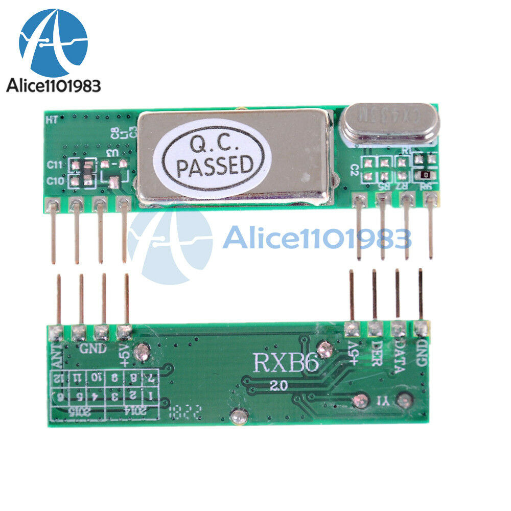 2PCS RXB6 433Mhz Superheterodyne Wireless Receiver Module for Arduino/ARM/AVR