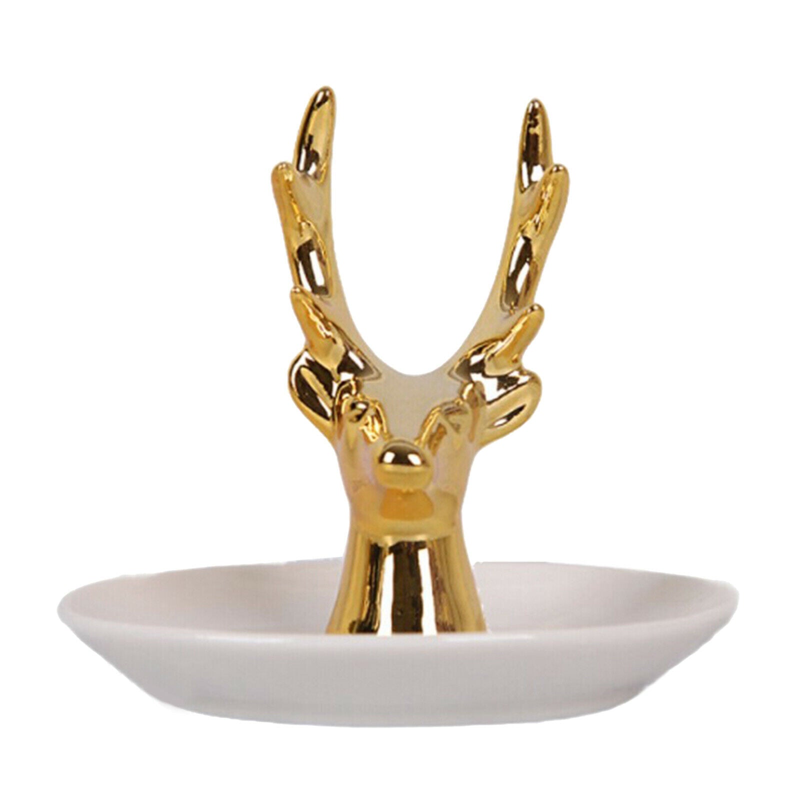 Handmade Deer Jewelry Display Stand Trinkets Necklace Earrings Holder Plate