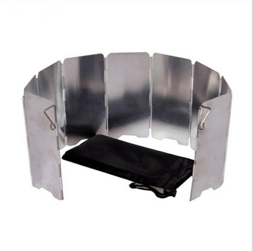 9 Plates Foldable Outdoor Camping Cooking Cooker Gas Stove Wind Shield Screens