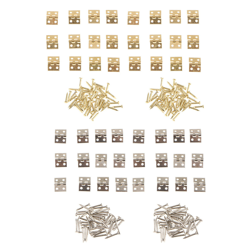 48Pcs Jewelry Window Cabinet Hinge Mini Small Chest Hinges With Screws