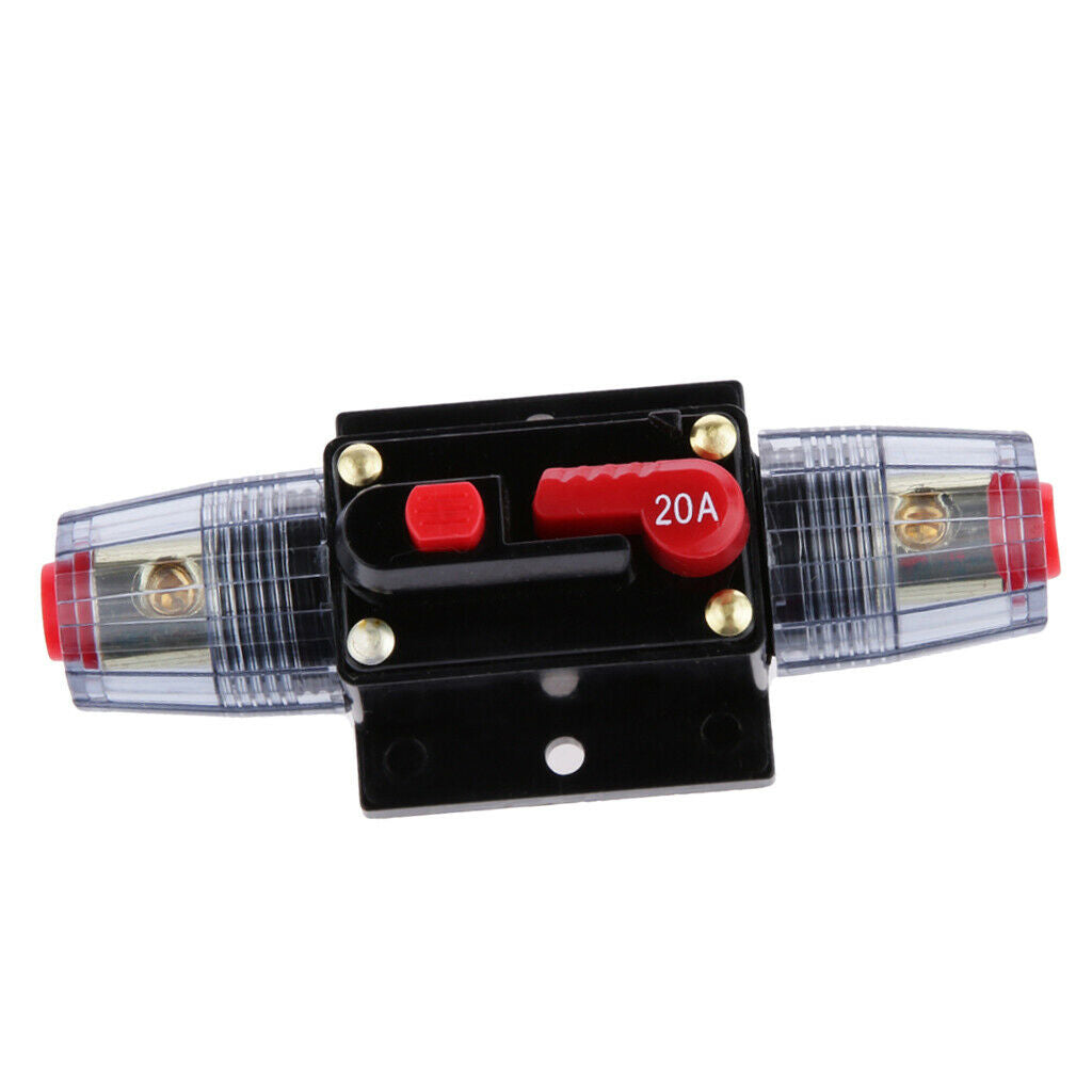 20A Manual Reset Car Auto Inline Circuit Breaker Platinum Terminal Block