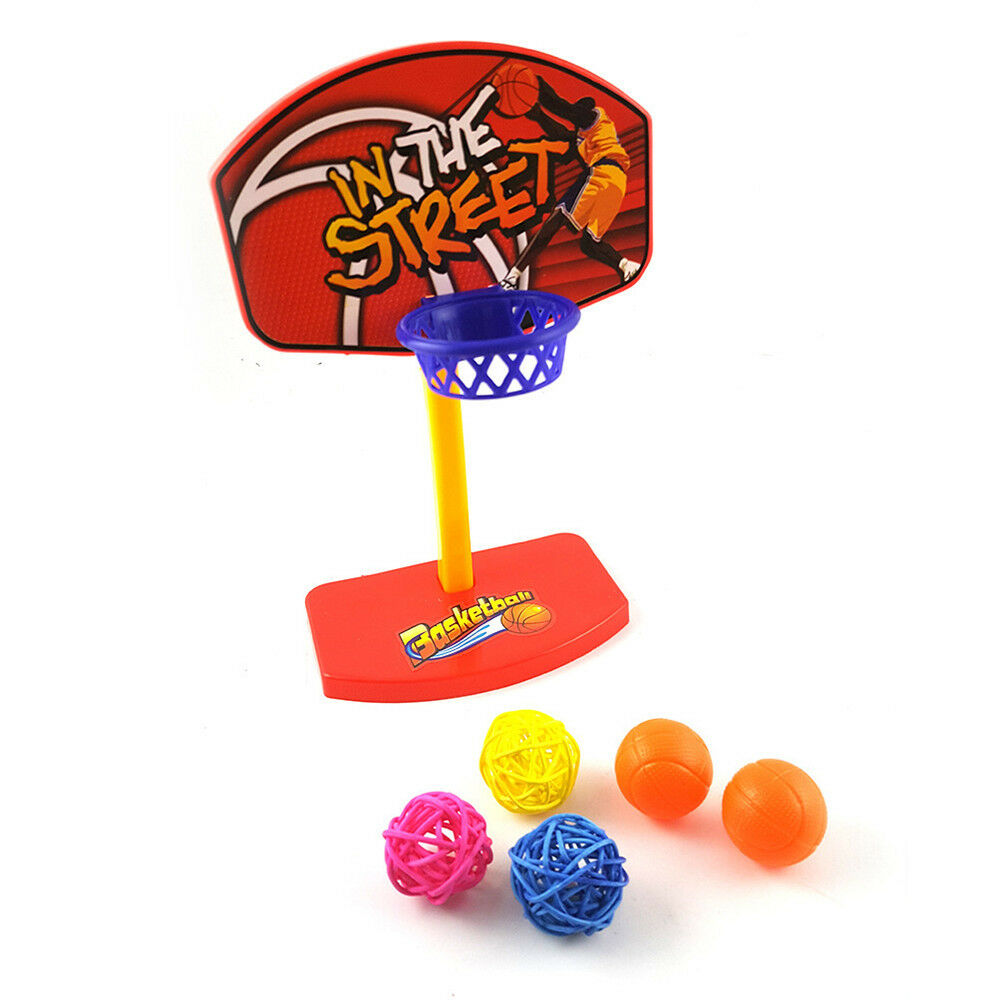 Pet Bird Chew Toys Parakeet Parrot Basketball Hoop Prop Trick Prop Balls .l8