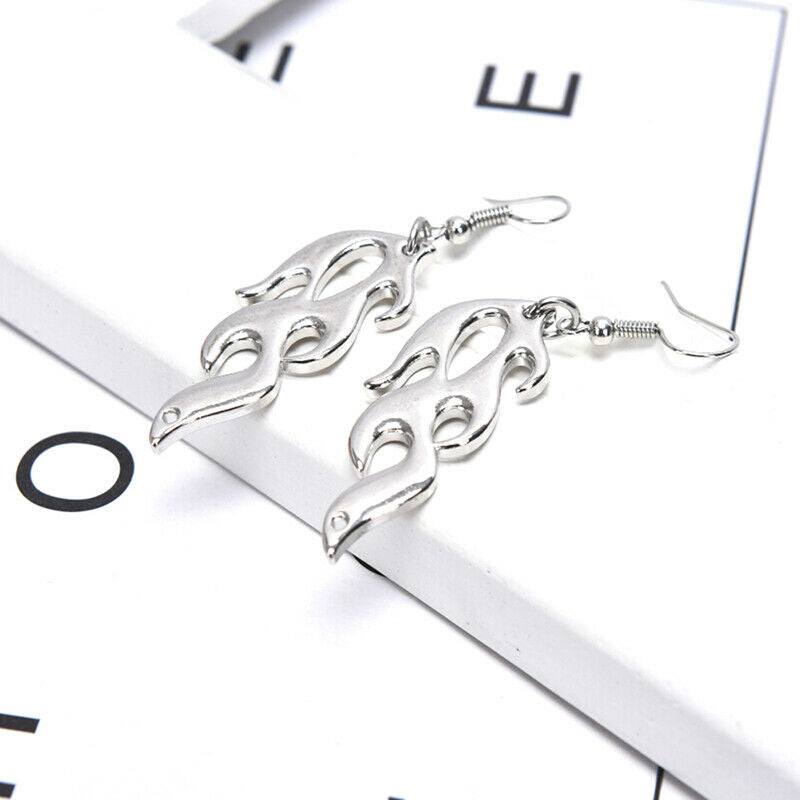 Fashion Punk Hip Hop Flame Dangle Drop Earrings Women Jewelry Accesso N.l8