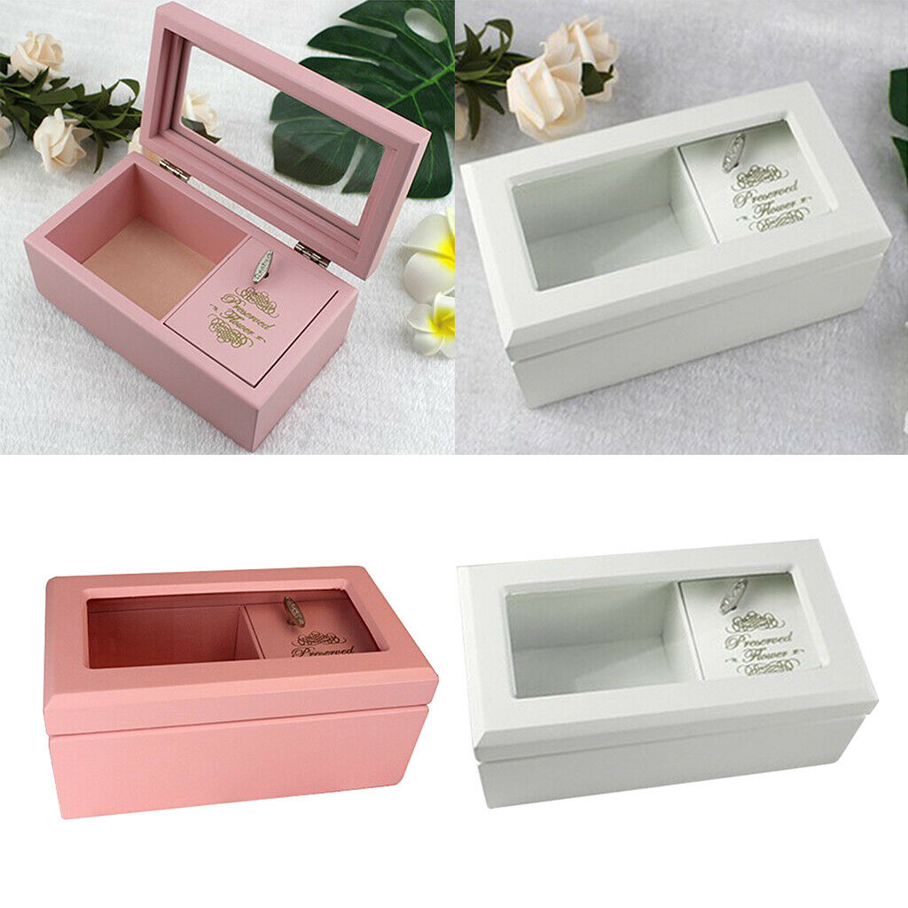 Musical Wooden Jewelry Box Organizer Jewelry Display Jewelry Gift Box White