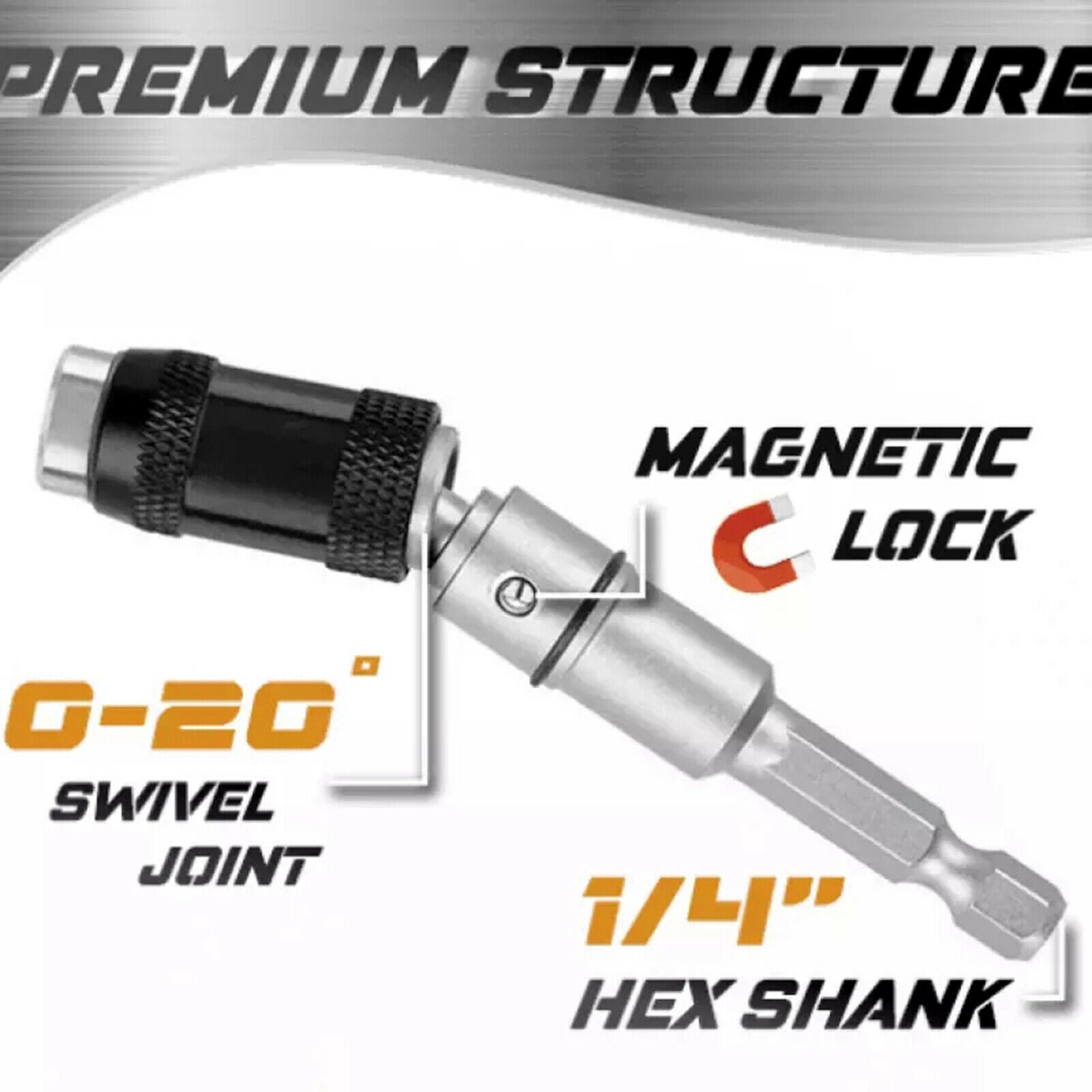 2 Pieces Flexible Magnetic Screw Drill Tip Holder Extension Hex Shank Bit