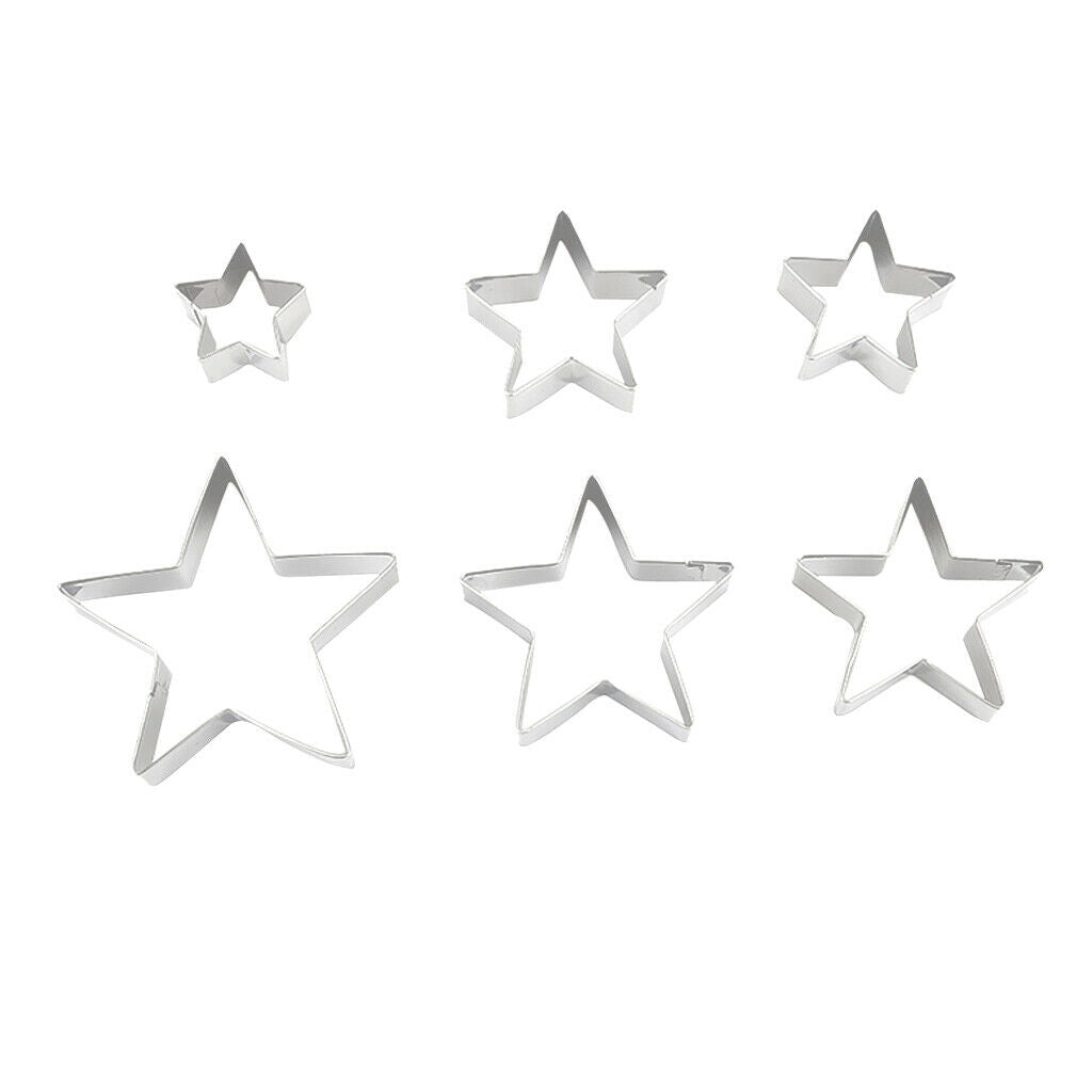 Stars Buscuit Cookie Cake Jelly Metal Cutter Tin Mould Baking DIY Tools Set