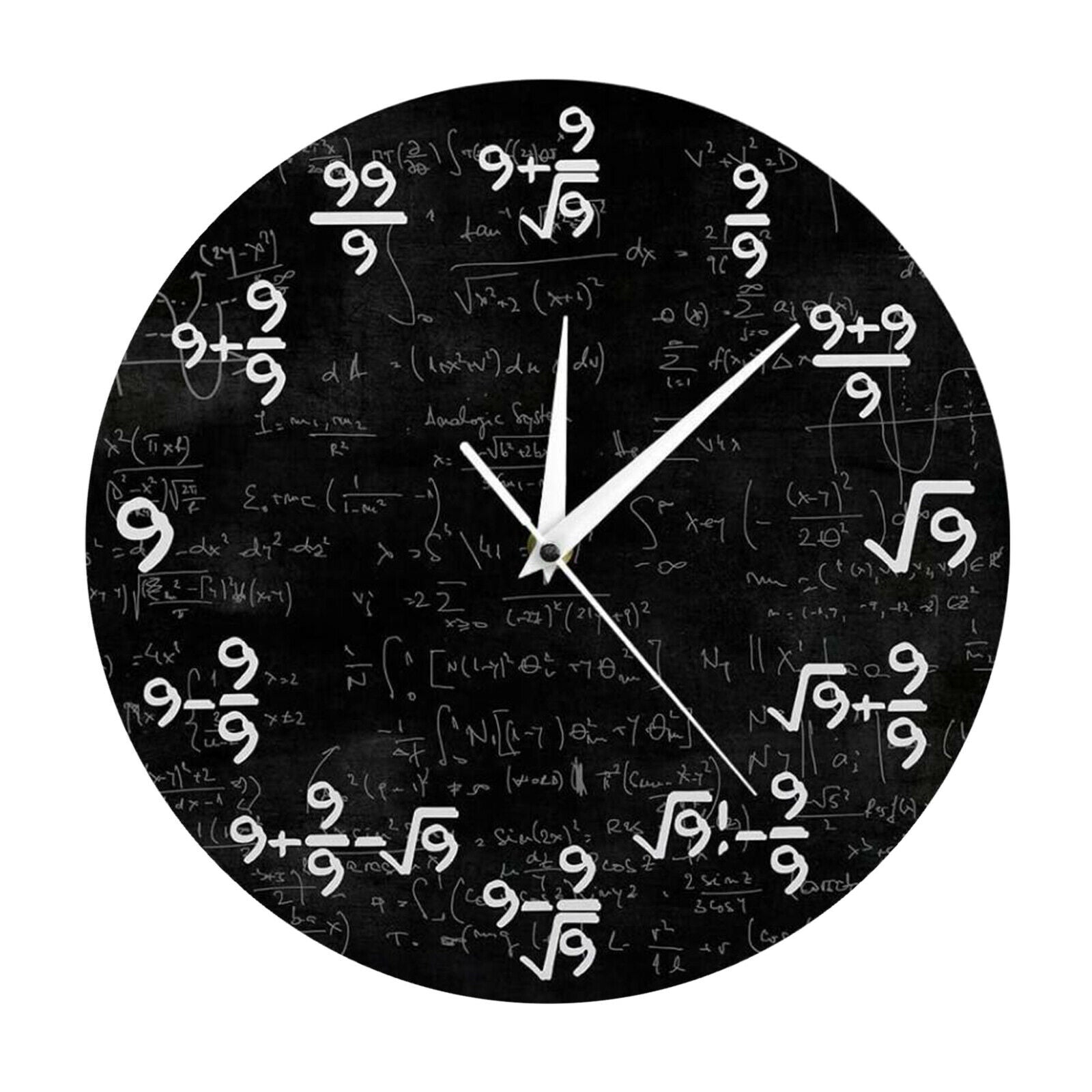 Math Wall Clock 12 inch Mathematical Equations Art Clock Home Decor Gifts