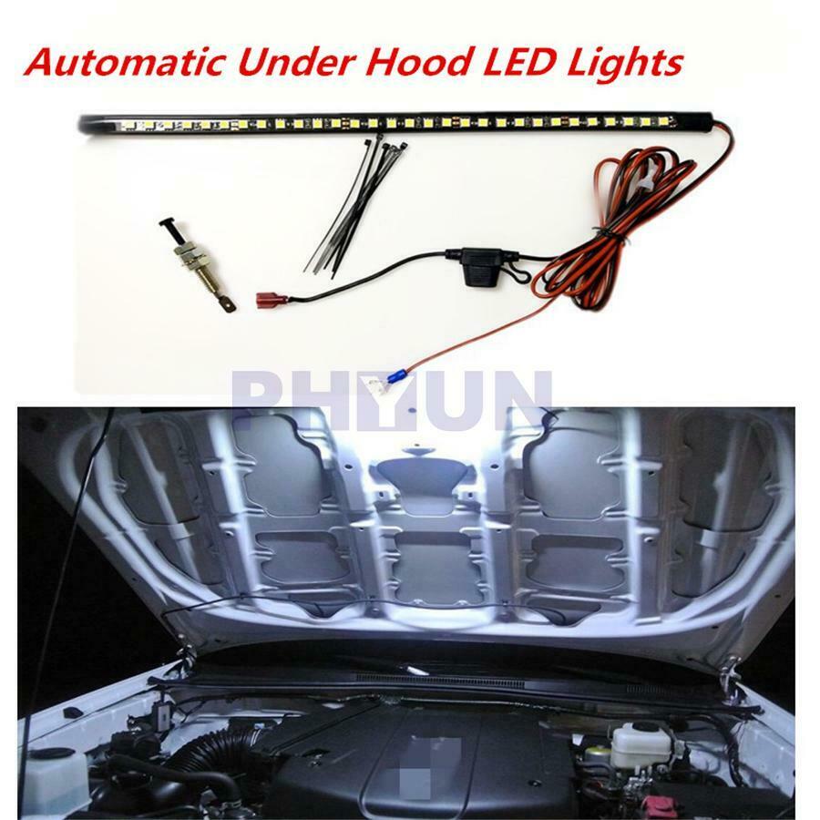 36cm Car Engine Bay Under Hood LED Lights Strip Service Lamp w/Automatic Switch