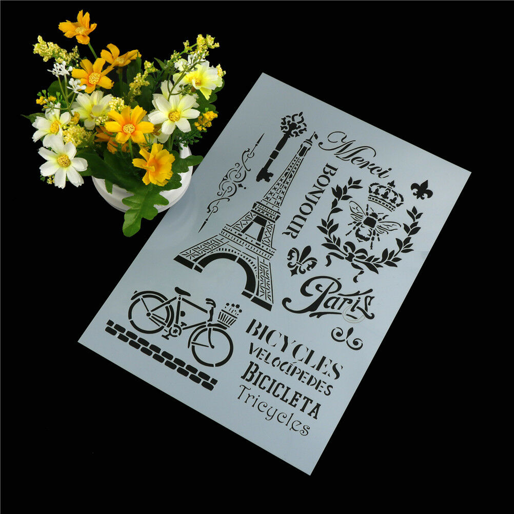 tower bicycle layering stencils for wall painting scrapbooking stamp albu.l8