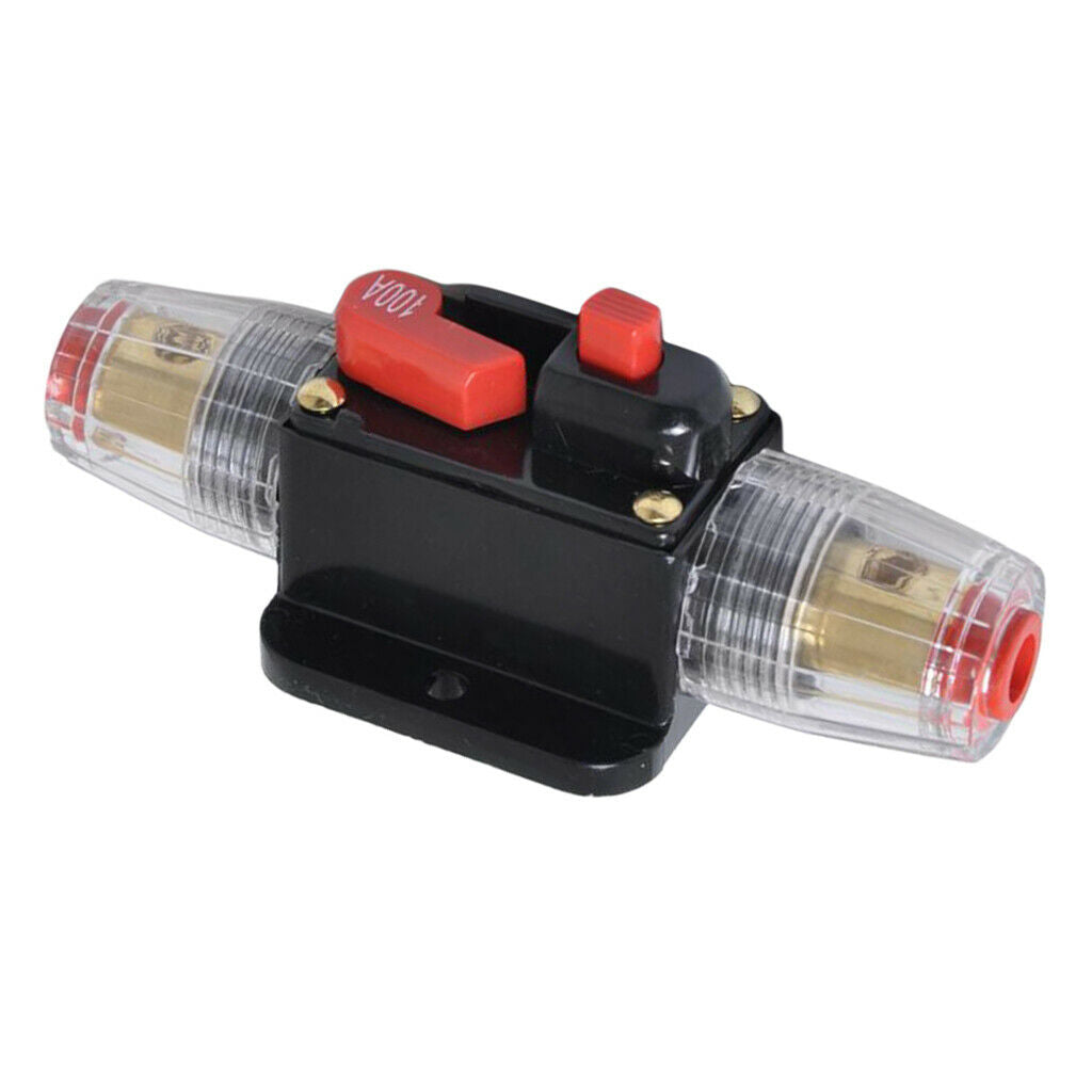 12V-24V DC Stereo Power Switch Manual Reset Switch 100AMP for Car Audio