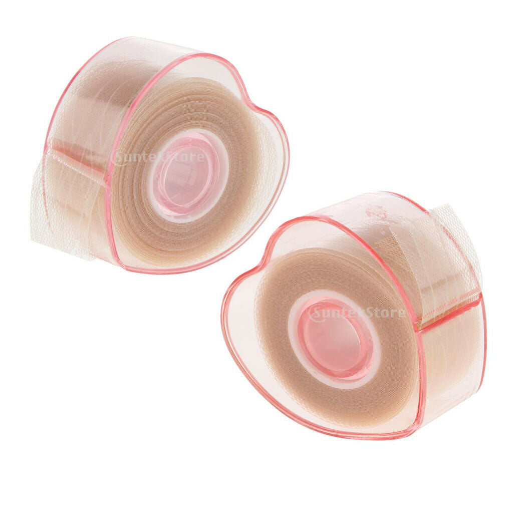 2 Pieces Lace Eyelid Paste Strips Seamless Long Lasting Uneven Eyelid Tapes