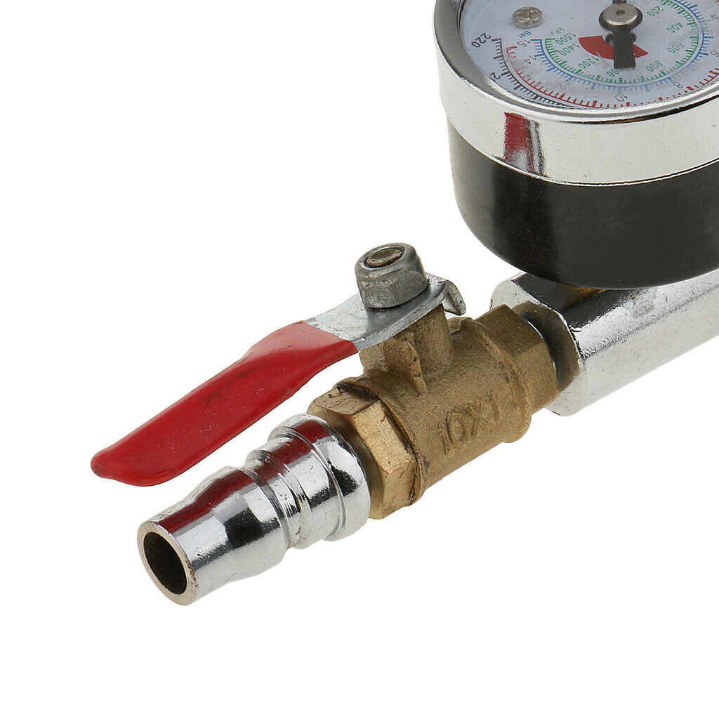 Car Motorcycle Air Tyre Inflator Pressure 0-220 PSI For Airline Compressor