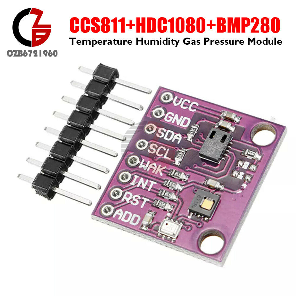 CJMCU-8128+CCS811+HDC1080+BMP280 Temperature Humidity Gas Pressure Sen