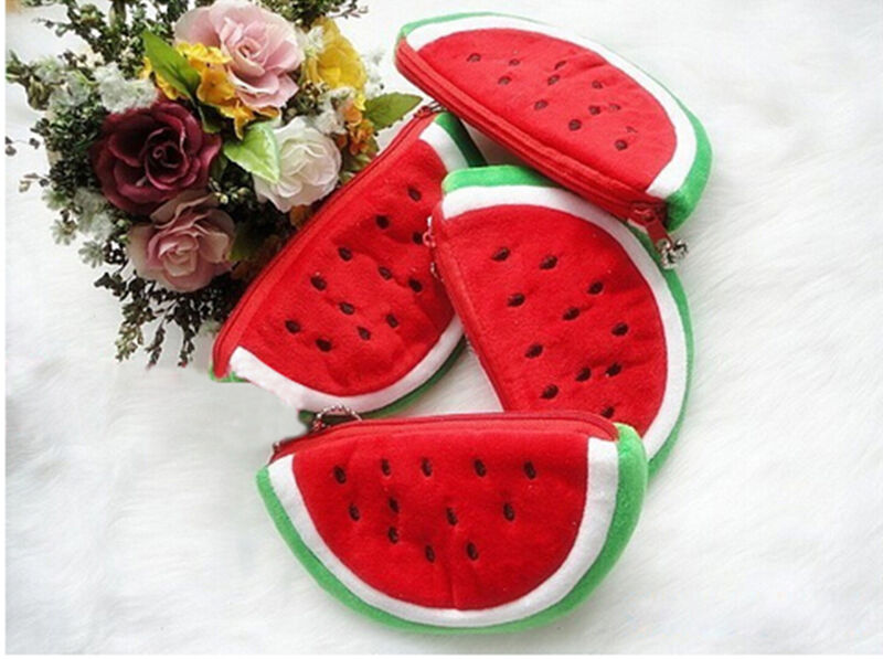 Watermelon Pencil Pen Case Cosmetic Makeup Pouch Bag Zip Organizer Storage BD.DD