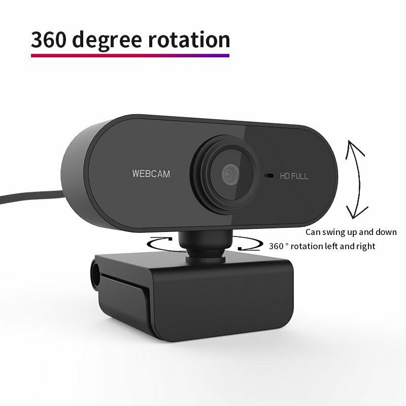 Full HD 1080P Webcam Computer PC Web Camera with Microphone for Live Broadcast