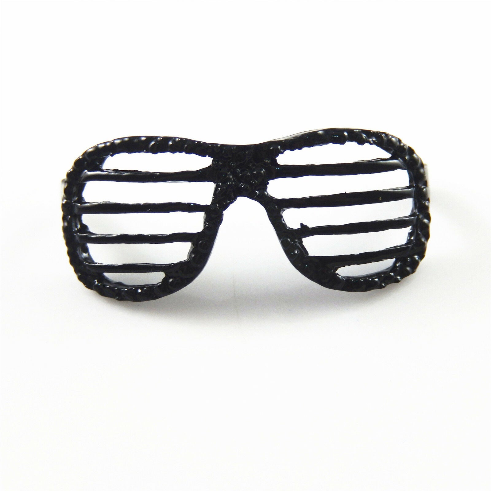 8-pack Black Eyeglasses Pendant Frosted Jewelry Making Charm Alloy 41*12*16mm