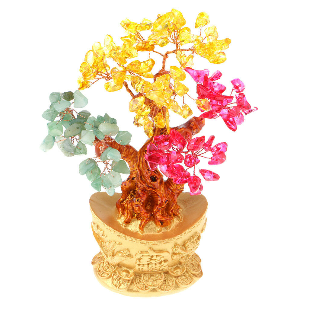 Feng Shui Crystal Yuan Bao Money Tree for Wealth Luck Office/Home Decor #5