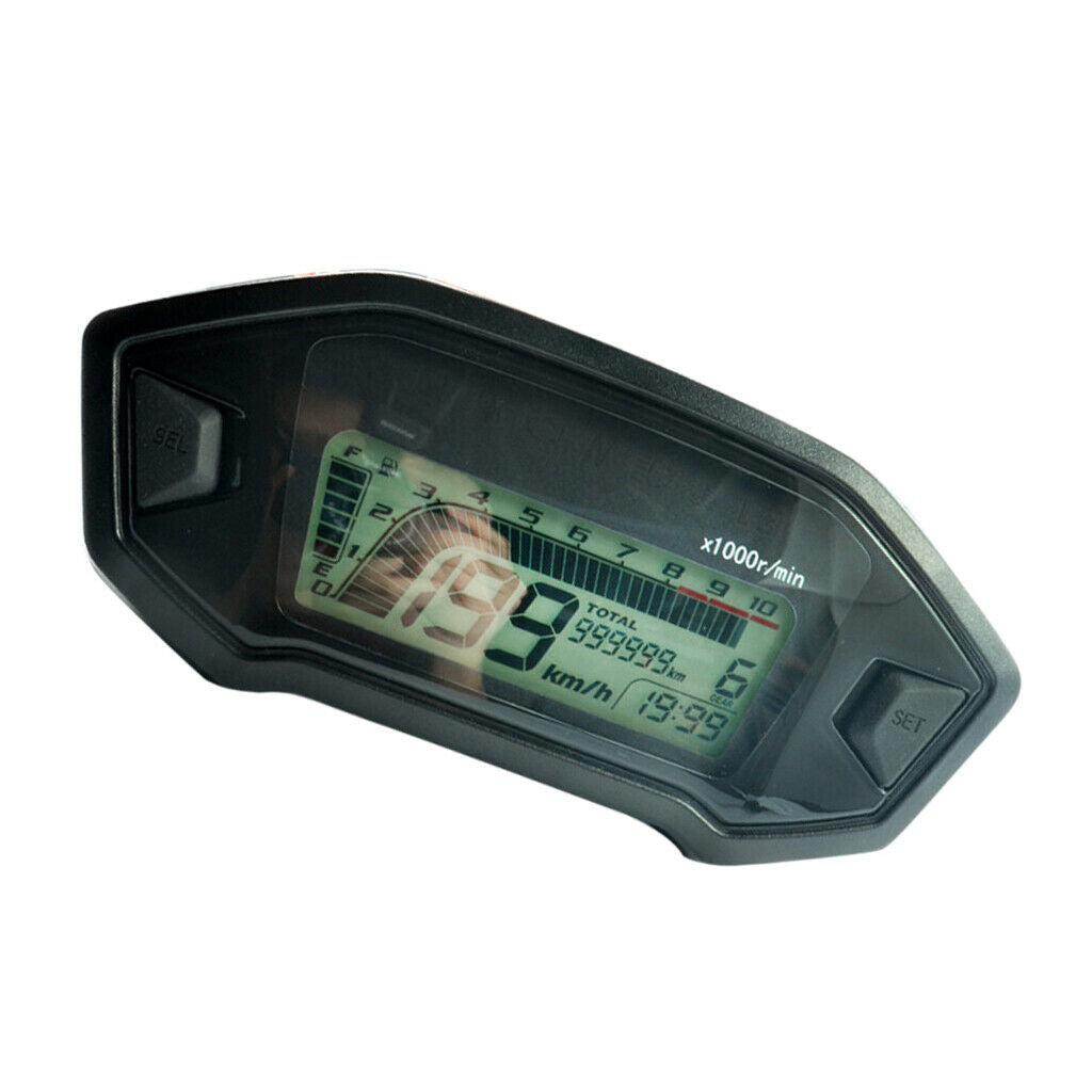 150mm LCD Digital Backlight Motorbike Odometer Speedometer Tachometer Gauge