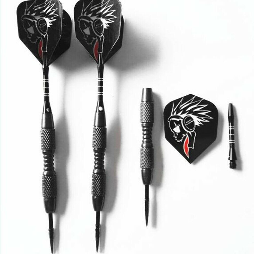 3pcs Professional Aluminum Black Steel Tip Soft Darts Set With Dart Flights 23g