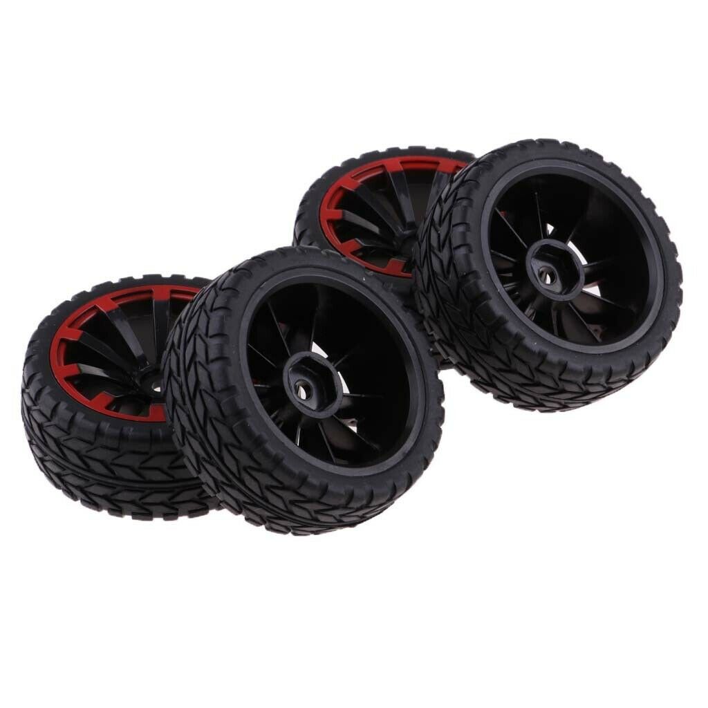 Set of 4 65mm RC Wheel Rim Tire for 1:10 HSP HPI Redcat RC Car Accessory
