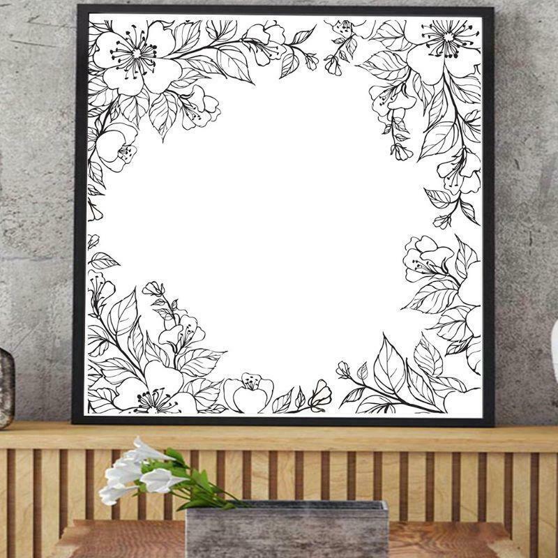 Flower Background DIY Silicone Clear Stamp Cling Seal Scrapbook Embossing Album