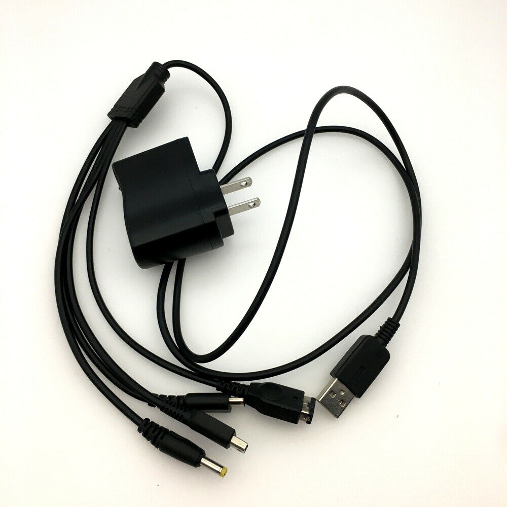 US Adapter 4 in 1 Charger USB Cable Game Charging for NDSL NDSi 3ds PSP GBA SP