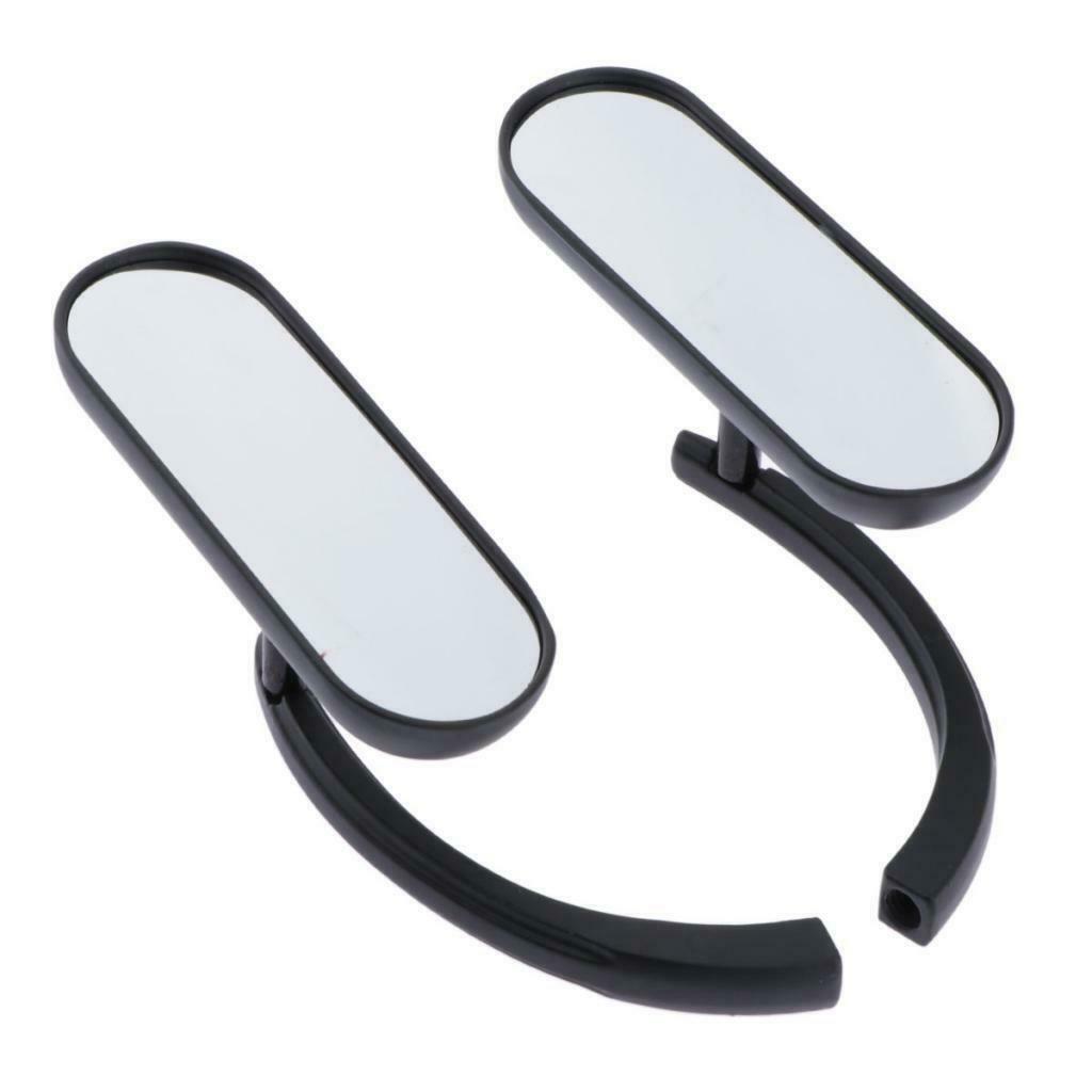 8mm/10mm Motorcycle Rectangular Handlebar Rearview Mirrors for Cruiser Chopper